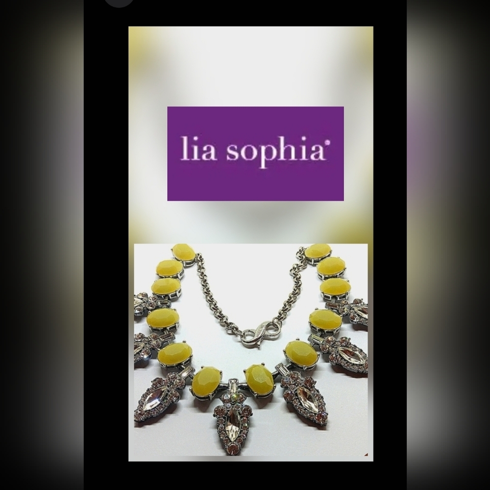 Lia Sophia Retired Astoria Lime Green Clear Cut Antique Style Stamped Ne…